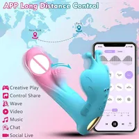 Vibrateur portable pour culotte avec télécommande via application, Godemiché Point G, 10 modes de vibration et de clignotement, Jouet sexuel pour femmes et couples