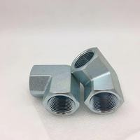 Adaptor Hidrolik Pipa Siku 90 Derajat Baja Karbon Stainless Steel 7N9 dengan Ulir NPTF Betina untuk Selang Hidrolik