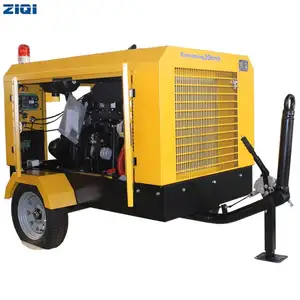 Long-Lived 185CFM/41Kw Direct Connection 2 Wheels XICHAI Rand Diesel Engine Air Compressor Screw Type For Collection Industry