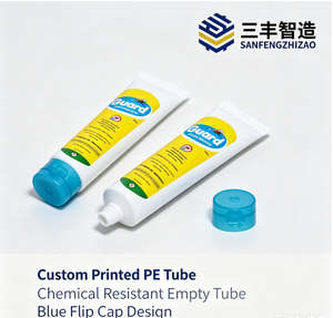 Tube cosmétique en PE avec bouchon à vis pour emballage de soins de la peau, crème, lotion, tube à presser, taille OEM, matériau LDPE, couleur personnalisée - Product Image 5