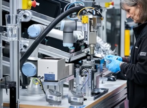 <span class=keywords><strong>Robot</strong></span> de sobremesa compacto UR3e Cobot de 3kg de carga útil Rotación de muñeca de 360 ° Fabricación ágil para tareas de PCB de montaje de luz - Product Image 4