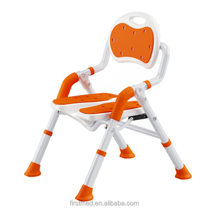 Chaise de douche avec dossier et accoudoirs, siège de bain avec rainure découpée, tabouret de douche antidérapant pour personnes <span class=keywords><strong>âgée</strong></span>s, handicapées, enceintes - Product Image 2