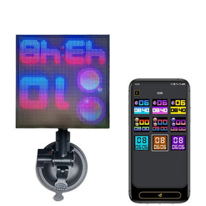 Nouveau design de fenêtre arrière de voiture publicité <span class=keywords><strong>emoji</strong></span> LED écran d'affichage lumière programmable Pixel produits tendance téléphone portable APP contrôle - Product Image 1