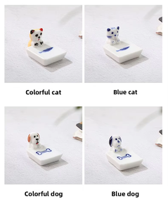 Repose-baguettes en céramique pour chat et chien, support à baguettes mignon en forme d'animal pour la table de cuisine - Product Image 5