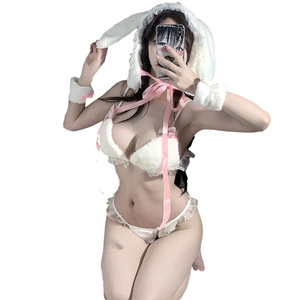 Disfraz de Anime <span class=keywords><strong>Sexy</strong></span> de Sirvienta para Mujer, Lencería Kawaii de Conejita, Uniforme de Cosplay, Conjunto de Lencería de Sirvienta Linda - Product Image 5