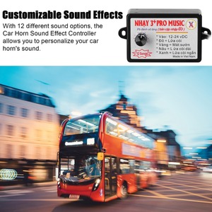 Car Horn <strong>Controller</strong> Electric Horn <strong>Speaker</strong> Sound Control Unit With 12 Sound Effects <strong>Switching</strong> 12-24V for Car Truck Marine Boat - Product Image 5