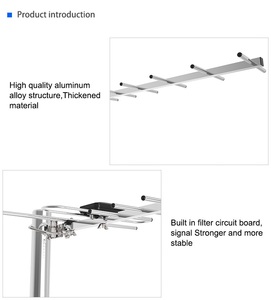 เสาอากาศทีวีดิจิตอล VHF HDTV ระยะไกล แบบ Yagi  วัสดุพลาสติกและอะลูมิเนียม สำหรับภายนอกอาคาร รับสัญญาณแรง - Product Image 3