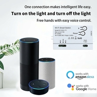 Module d'interrupteur intelligent WiFi SLS Tuya, télécommande RF433, 1 canal, relais 10A DC7-32V, portée 200m, compatible Alexa/Google Home pour la maison