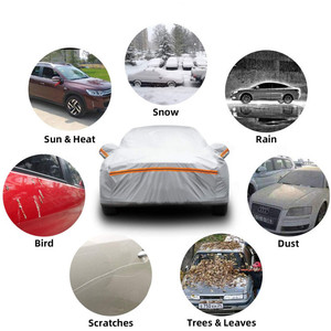 Factory Direct Sales Small <b>Car</b> Waterproof and Dustproof Covers with <b>Sunshades</b> and Snow Guards Made From Durable Polyester - Product Image 2