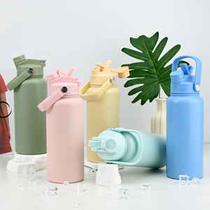 Termo de Vacío Aislado de Doble Pared de Acero Inoxidable de 1L con Logotipo Personalizado, Botellas de Agua Deportivas de 18oz y 32oz con Recubrimiento en Polvo - Product Image 3