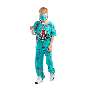 Costume de <span class=keywords><strong>docteur</strong></span> zombies pour garçons enfants Halloween déguisement uniforme Dr chirurgien vêtements costume - Product Image 1