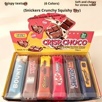 Nouvelle Arrivée : Barre de Chocolat Crunchy Snickers – Jouet Anti-Stress Créatif à Coque Croustillante et Rebond Lent en PU