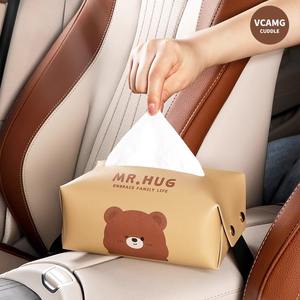 Boîte à mouchoirs pour voiture Boîte à papier suspendue Emballage de mouchoirs pour voiture Cartoon Boîte à mouchoirs pour voiture suspendue - Product Image 2