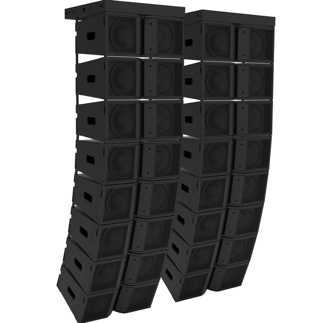 Accuracy Pro Audio LA210 Dual 10 Inch Professional Audio Stage Concert Passive Speaker Line Array Speakers PA System