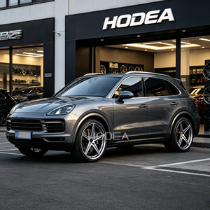 Jantes forgées noires 5 étoiles à 5 branches, finition usinée, 18-21 pouces, légères, sportives, concaves, personnalisées pour Mercedes/Ferrari - Product Image 6