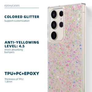 Coque de téléphone en époxy scintillant tendance, nouvelle tendance, coque de téléphone en PC TPU pour Samsung pour Galaxy S24 Ultra - Product Image 2