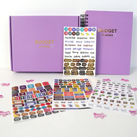 Ensemble cadeau agenda et stylo B5 Budget Planner avec autocollants, reliure spirale, agenda mensuel, fournitures scolaires personnalisées