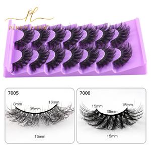 Pinky leem Vente en gros de cils en faux vison personnalisés de 18 mm, 22 mm, 25 mm, marque privée, cils en vison 3D 5D moelleux, fournisseur de cils en bande complète - Product Image 3