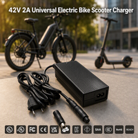 Cargador Universal Fuyuang 42v 2a para Bicicletas Eléctricas y Scooters Eléctricos, para Baterías de Litio de 36V, con Conectores Universales