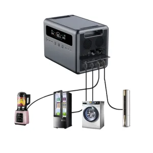Solar-Notfallladung elektrisch über USB AC Lifepo4 für Zuhause als Backup UPS mobiler Stromerzeuger 1500 W 2400 W tragbares Kraftwerk