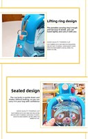 Gobelet d'eau carré créatif pour enfants Magic Bear Cartoon, haute valeur esthétique, été, extérieur, résistant aux chutes, grande capacité, plastique