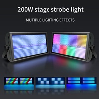 Luz Estroboscópica LED de 200w de Colores para Escenario con Estuche de Aluminio, Luces Estroboscópicas para DJ y Discoteca