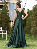 S1781L 2026 vert foncé diamant brillant atmosphérique forêt Style brillant Surface élégante robe Banquet haut de gamme robe de soirée
