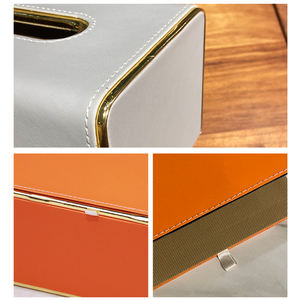 Caja <span class=keywords><strong>de</strong></span> pañuelos <span class=keywords><strong>de</strong></span> cuero <span class=keywords><strong>de</strong></span> alta calidad Leasylife <span class=keywords><strong>con</strong></span> borde dorado, adecuada para Hotel, hogar, sala <span class=keywords><strong>de</strong></span> estar, <span class=keywords><strong>mesa</strong></span> <span class=keywords><strong>de</strong></span> café, caja <span class=keywords><strong>de</strong></span> pañuelos <span class=keywords><strong>de</strong></span> lujo ligera - Product Image 4