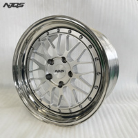 Jantes forgées NJQS OEM Monoblack 2 pièces 5x114.3 5x130 5x120, jantes concaves chromées à rayons pour BMW AUDI Tesla