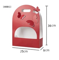 Nouveau Design Portable Boîte à Fleurs Bowknot Pliant Emballage Cadeau pour les Mariages Feuille d'Or et Papier d'Estampage Matériel