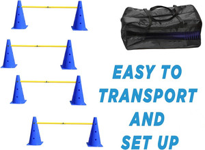 Juego de conos de vallas deportivos al por mayor, conos de entrenamiento y postes de agilidad, equipo de entrenamiento de velocidad de escalera de agilidad ajustable para niños - Product Image 6