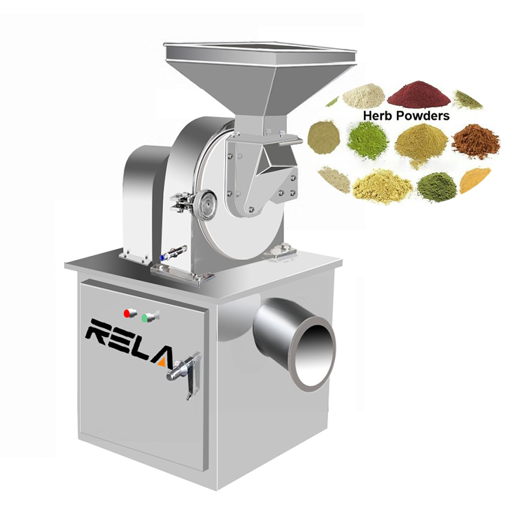 CE commercial small stainless steel dry herbs fine powder hammer grinding machine 12-120 mesh efficient herb leaf grinder