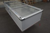 Congélateur vitrine sans givre à porte coulissante 400L pour cuisine centrale