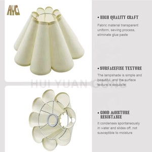 Chống ẩm vải hiện đại Đèn bàn bao gồm Ánh sáng bao gồm với thiết kế hoa trắng cho Đèn sàn (thủ công) - Product Image 4