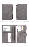 Pochette de passeport de haute qualité en cuir PU RFID bloquant le portefeuille couverture de passeport sac de certificat de carte bancaire en Stock