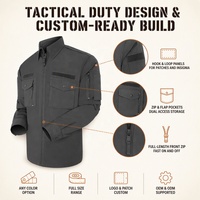 Uniformes de combat tactiques KMS, vente en gros OEM, uniforme tactique de haute qualité, vêtements tactiques personnalisés noirs à séchage rapide