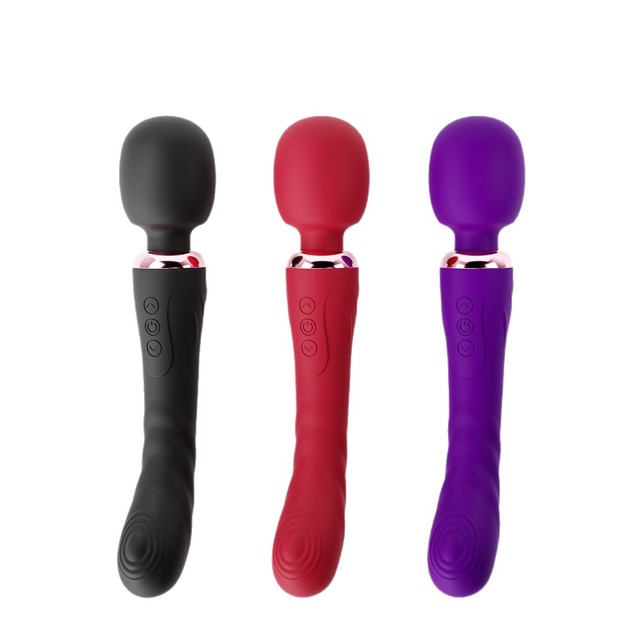 Rechargeable AV Wand Vibrator Massager 10 Speed Double Motors Sex Vibrator