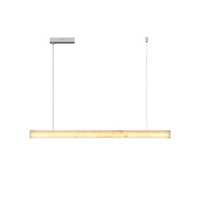 Luminaire suspendu de luxe pour table à manger et bar, en marbre naturel, longue bande, simple, LED, hauteur réglable