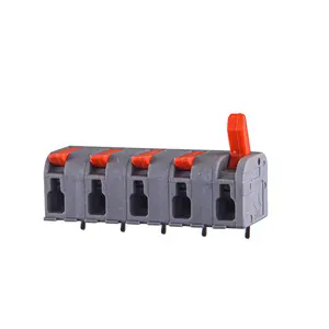 Selamp Various Specifications Copper 9.5mm 5 Pin Pcb Terminal Block Connector Right Angle Screw Quick Wire Connectors