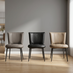Fauteuil de salon moderne en cuir PU, dossier solide, pieds en métal, design capitonné, mobilier de maison - Product Image 3