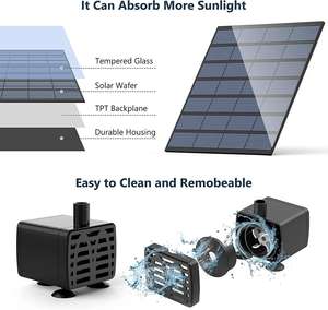 सौर पैनल आउटडोर फव्वारा सूरज Energise सौर पानी पंप छोटे तालाब के लिए उद्यान सजावट - Product Image 3