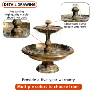 Fontaine de coulée en bronze fontaine en métal classique fontaine de jardin Sculpture pour la décoration de cour de jardin - Product Image 3