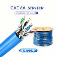 Câble Réseau Blindé Cat6a FTP STP SFTP F/UTP Prix de Gros, Conducteur CCA 23AWG, Gaine PVC 305m, Câble LAN 10G, Câble Ethernet