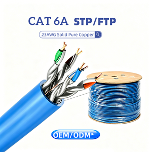 <span class=keywords><strong>Cable</strong></span> Ethernet <span class=keywords><strong>CAT</strong></span> <span class=keywords><strong>6A</strong></span> FTP/STP de Alta Velocidad, 500MHz, Blindado, PVC, <span class=keywords><strong>Cable</strong></span> de Red de 10Gbps, Cobre Puro, LAN, 100m, para Centro de Datos Industrial - Product Image 1