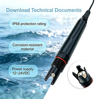 Sonde de qualité de l'eau RS485, capteur ORP, contrôleur de mesure ORP, analyseur redox en ligne, Modbus RTU, IP68, aquaculture