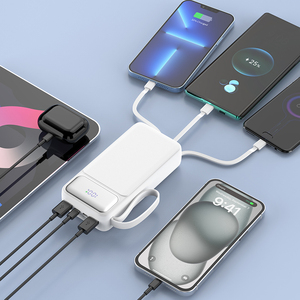 20000mAh Điện thoại di động sạc được xây dựng trong 4 Cáp công suất lớn ngân hàng điện với LED hiển thị kỹ thuật số - Product Image 6