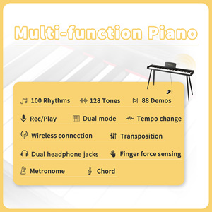 <span class=keywords><strong>Clavier</strong></span> de piano électrique portable LeGemCharr, piano 88 touches, <span class=keywords><strong>clavier</strong></span> musical 88 touches, piano électronique portable - Product Image 2