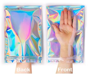 Cute Small Plastic Color Smell Proof Ziplock Foil Pouch Baggies Holographic Resealable Packaging <b>Bags</b> - Product Image 4