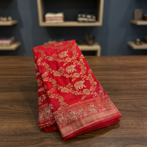 Vêtements ethniques Heavy Premium doux coton russe soie tissu Zari tissage lourd frontière Saree élégant indien fantaisie vêtements exclusifs - Product Image 3