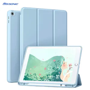 Ốp Lưng Da PU Thông Minh Gập Ba Chất Lượng Cao Ốp Lưng Silicon Gồ Ghề Cho Máy Tính Bảng Apple iPad Air 3 Pro 10.5 Phụ Kiện Máy Tính Bảng